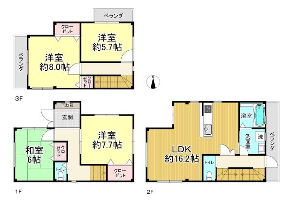 大阪市住之江区西加賀屋３丁目　中古戸建