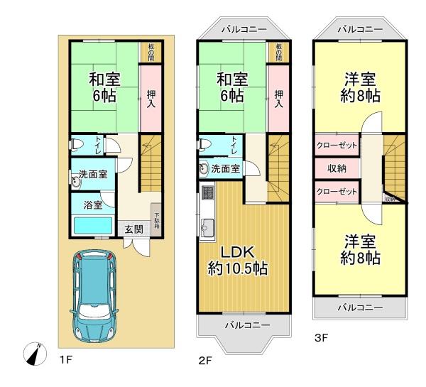 大阪市住吉区万代３丁目の中古一戸建