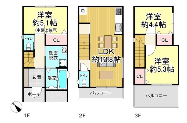 大阪市住吉区東粉浜２丁目　新築戸建