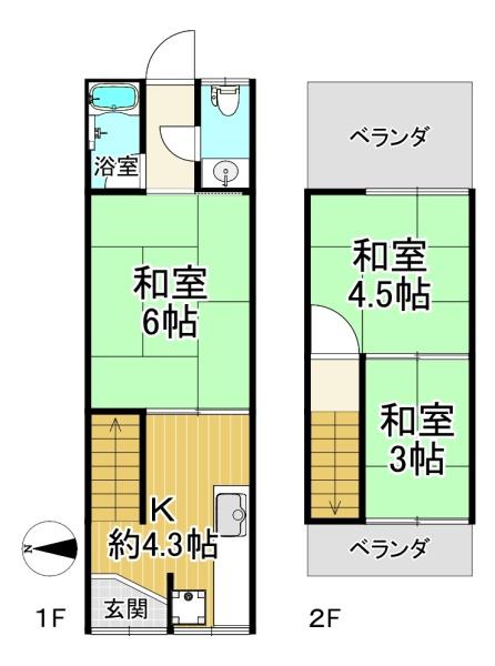 大阪市住吉区杉本１丁目の中古テラスハウス