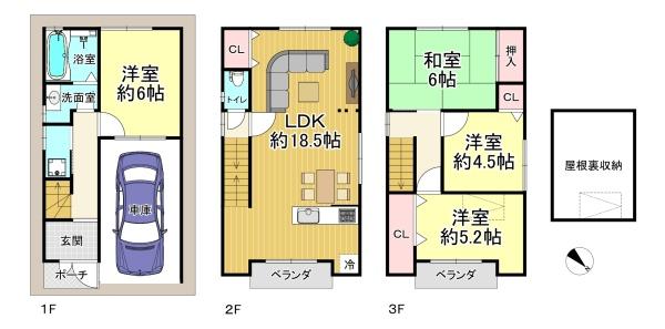大阪市住吉区万代６丁目の中古一戸建て