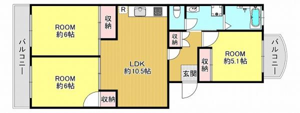 エメラルドマンション南津守　A号棟