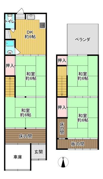 大阪市東住吉区南田辺５丁目の中古一戸建