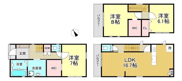 堺市堺区西湊町23-１期　1号棟