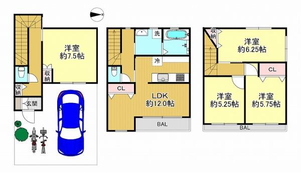 大阪市大正区南恩加島３丁目の中古一戸建