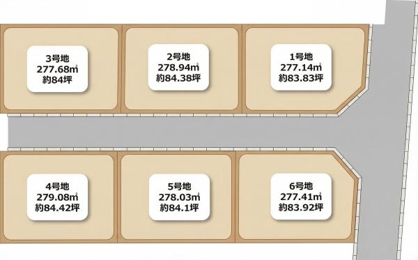 宇部市大字際波（開発分譲地6区画）