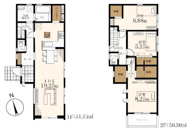 多摩区栗谷　新築一戸建て