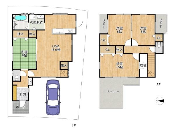 高槻市塚原２丁目の中古一戸建