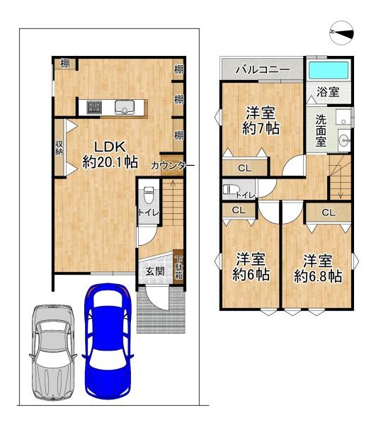 高槻市東上牧２丁目の新築一戸建