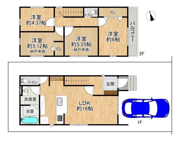 高槻市東上牧３丁目の新築一戸建