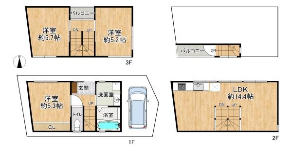 高槻市北大樋町の中古一戸建