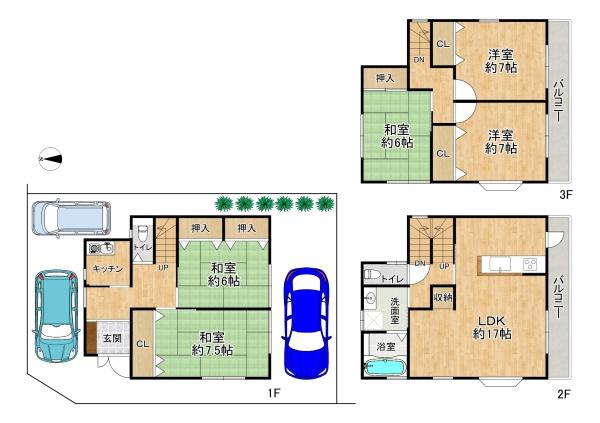 高槻市唐崎中３丁目の中古一戸建