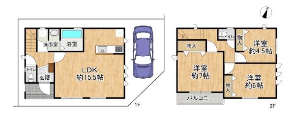 高槻市唐崎西２丁目の新築一戸建
