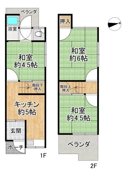 高槻市津之江町１丁目の中古テラスハウス