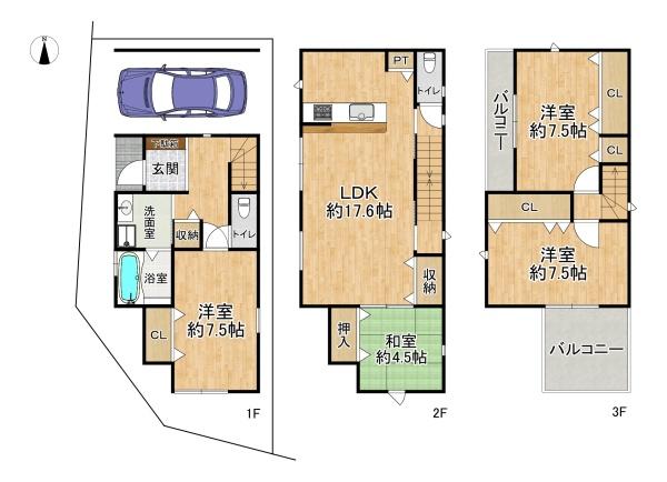 高槻市塚脇１丁目の新築一戸建