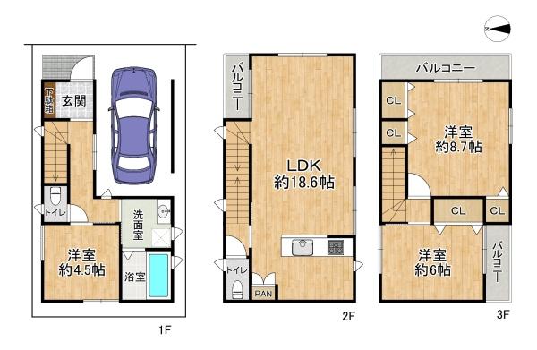 高槻市西冠２丁目の新築一戸建