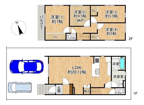 高槻市東上牧３丁目の新築一戸建