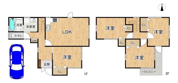高槻市宮野町の中古一戸建