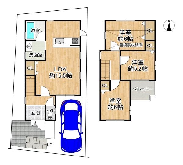 高槻市富田町６丁目の中古一戸建