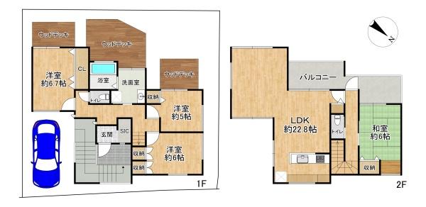 高槻市南平台３丁目の中古一戸建