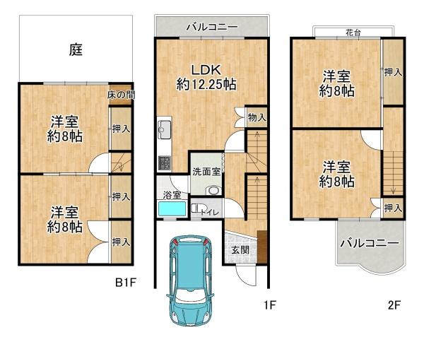 高槻市南平台４丁目の中古テラスハウス