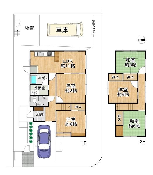 高槻市日吉台六番町の中古一戸建