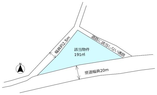栃木市旭町　県道沿い　古屋付き土地
