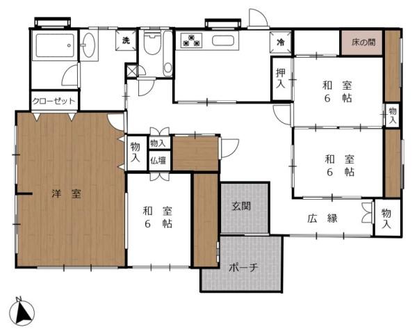 鹿沼市口粟野　中古建て