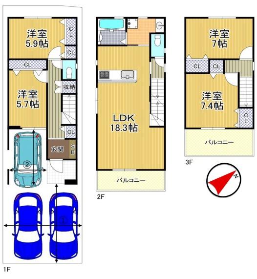 大阪市淀川区三津屋中２丁目の中古一戸建
