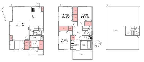 池田市上池田1丁目の中古一戸建て(間取り)