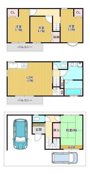 大阪市大正区小林東3丁目の中古一戸建