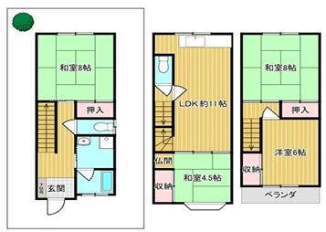 大阪市東成区中道4丁目の中古一戸建