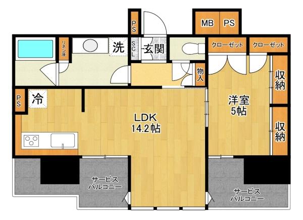 ブランズタワー南堀江7階部分