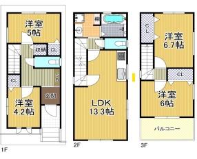 大阪市西淀川区竹島３丁目の新築一戸建