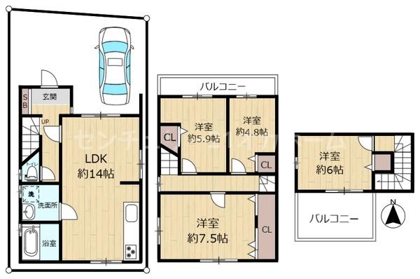 守口市南寺方東通四丁目　中古戸建