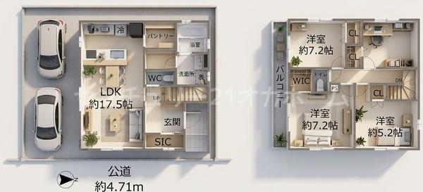 寝屋川市明徳２丁目の新築一戸建