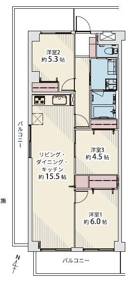 イスズハイツベル香枦園南棟（駐車場専用使用権付）