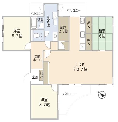 メゾン越木岩A棟