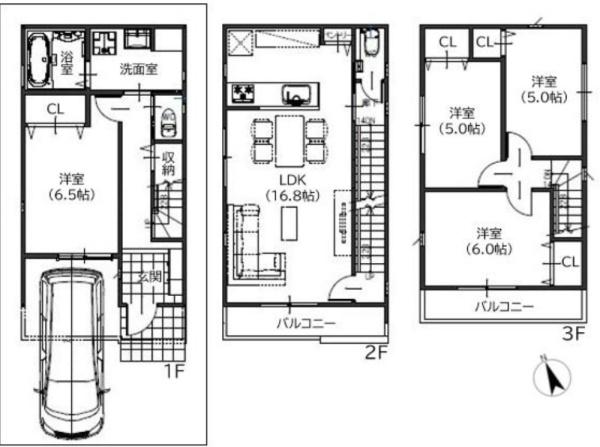 西宮市笠屋町(新築戸建)A号地