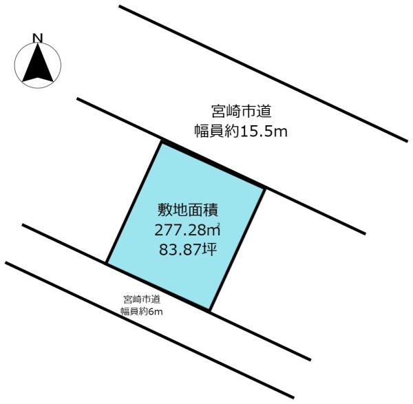 宮崎市花山手西２丁目の土地