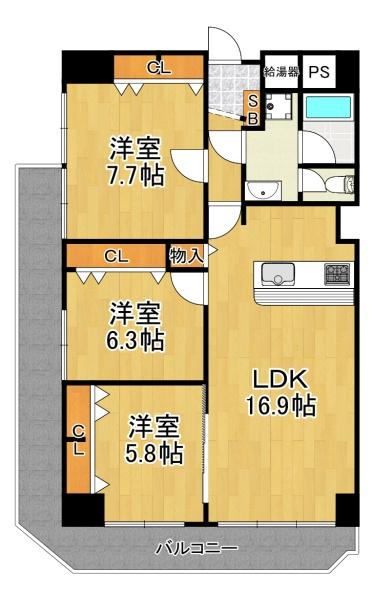 ユニハイム市岡(間取り)
