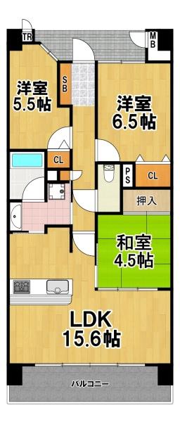 キングス夢咲シティ ひかりの街シャインコートC棟(間取り)