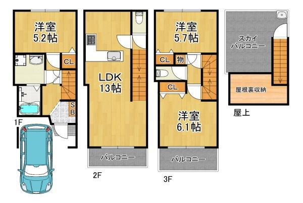 三軒家東6丁目新築戸建