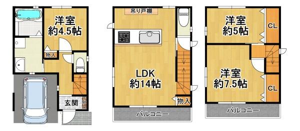 大阪市西淀川区野里２丁目の中古一戸建