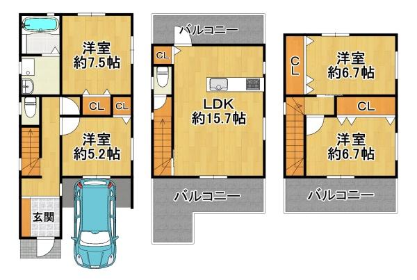 大阪市此花区酉島３丁目の中古一戸建て