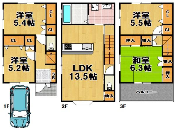 大阪市此花区伝法２丁目の中古一戸建て