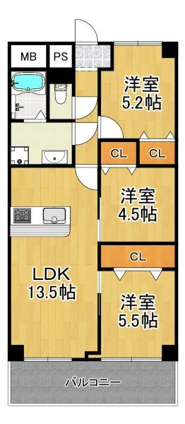 新北島コーポ３号棟