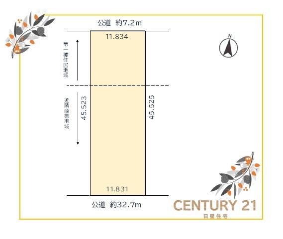 名古屋市瑞穂区苗代町の土地(間取り)