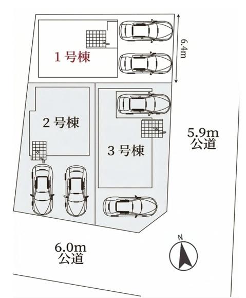中川区尾頭橋の新築戸建て　1号棟