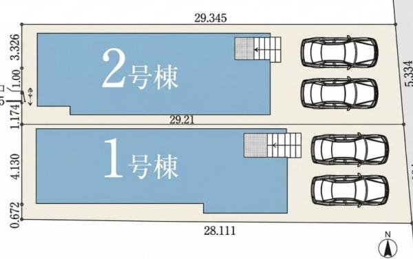 北区川中町の新築戸建て　2号棟